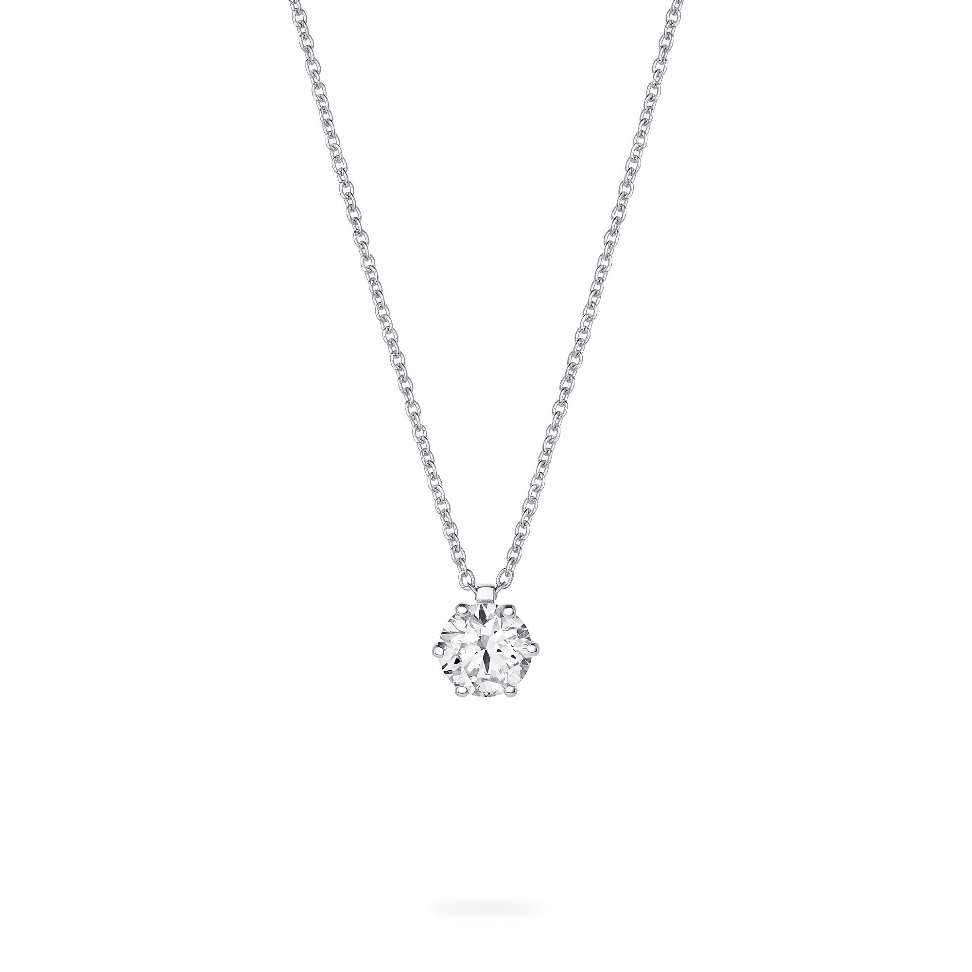 Maison Birks 18k White Gold Diamond Pendant Size 1.02ct G I1